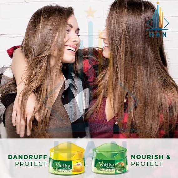 Vatika Naturals Nourish & Protect Styling Hair Cream | Henna, Almond & Aloe Vera with Nourishing Vatika Oils - 140 ml / 4.9 oz