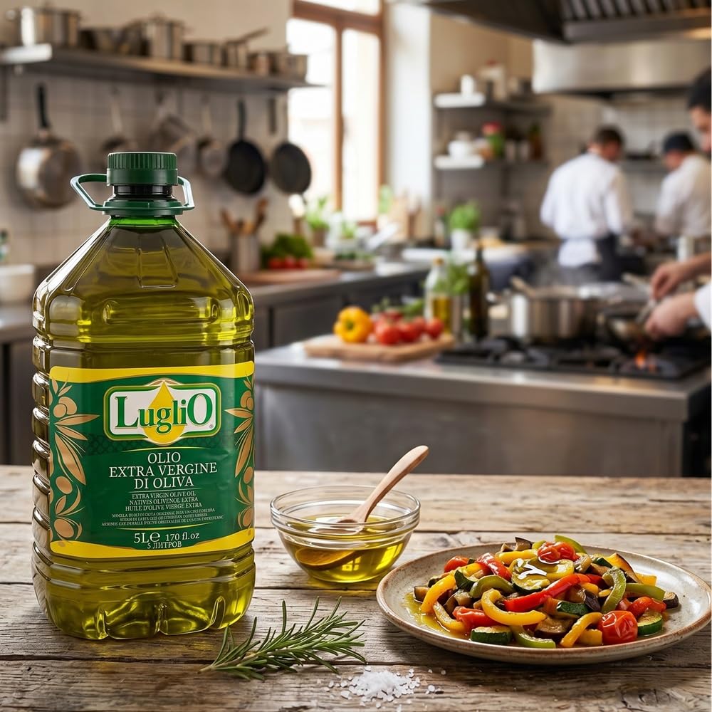 Olio Luglio - Huile d'Olive Extra Vierge (5 Litre) | Grand Récipient