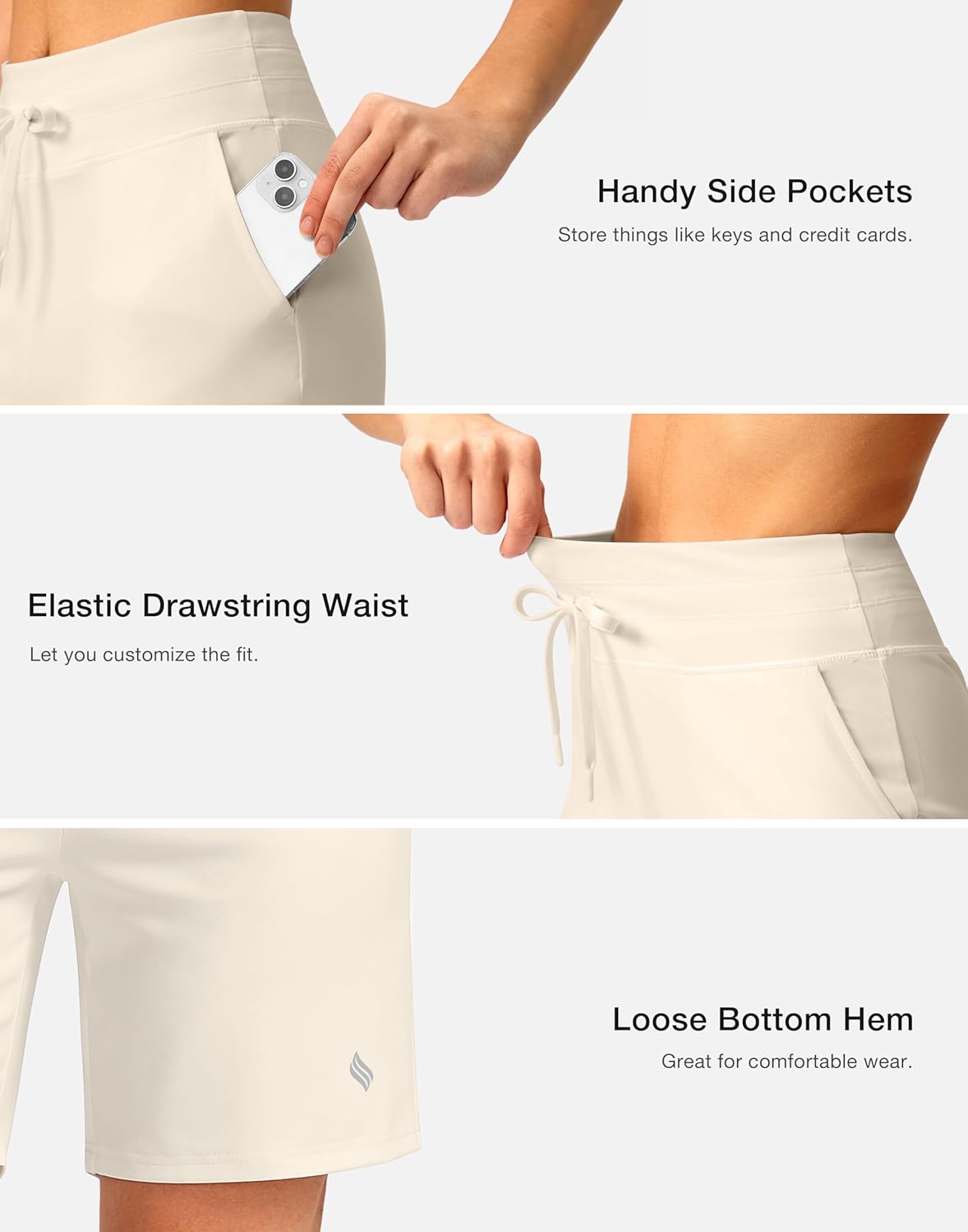 SANTINY Women's 7'' Athletic Long Shorts with Pockets High Waisted Running Workout Bermuda Shorts for Women Walking Casual - Image 5