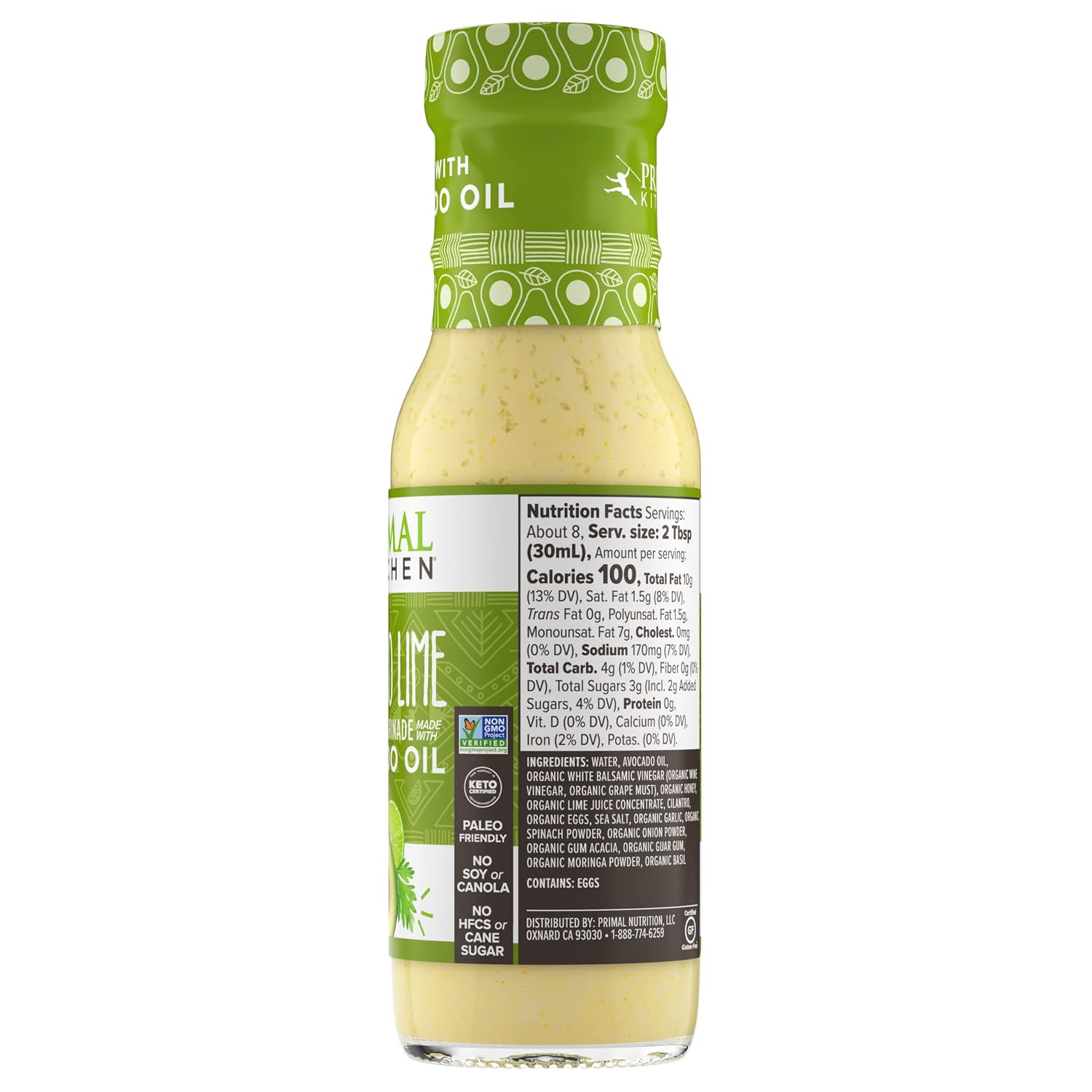 PRIMAL KITCHEN Cilantro Lime Dressing, Pack of 1