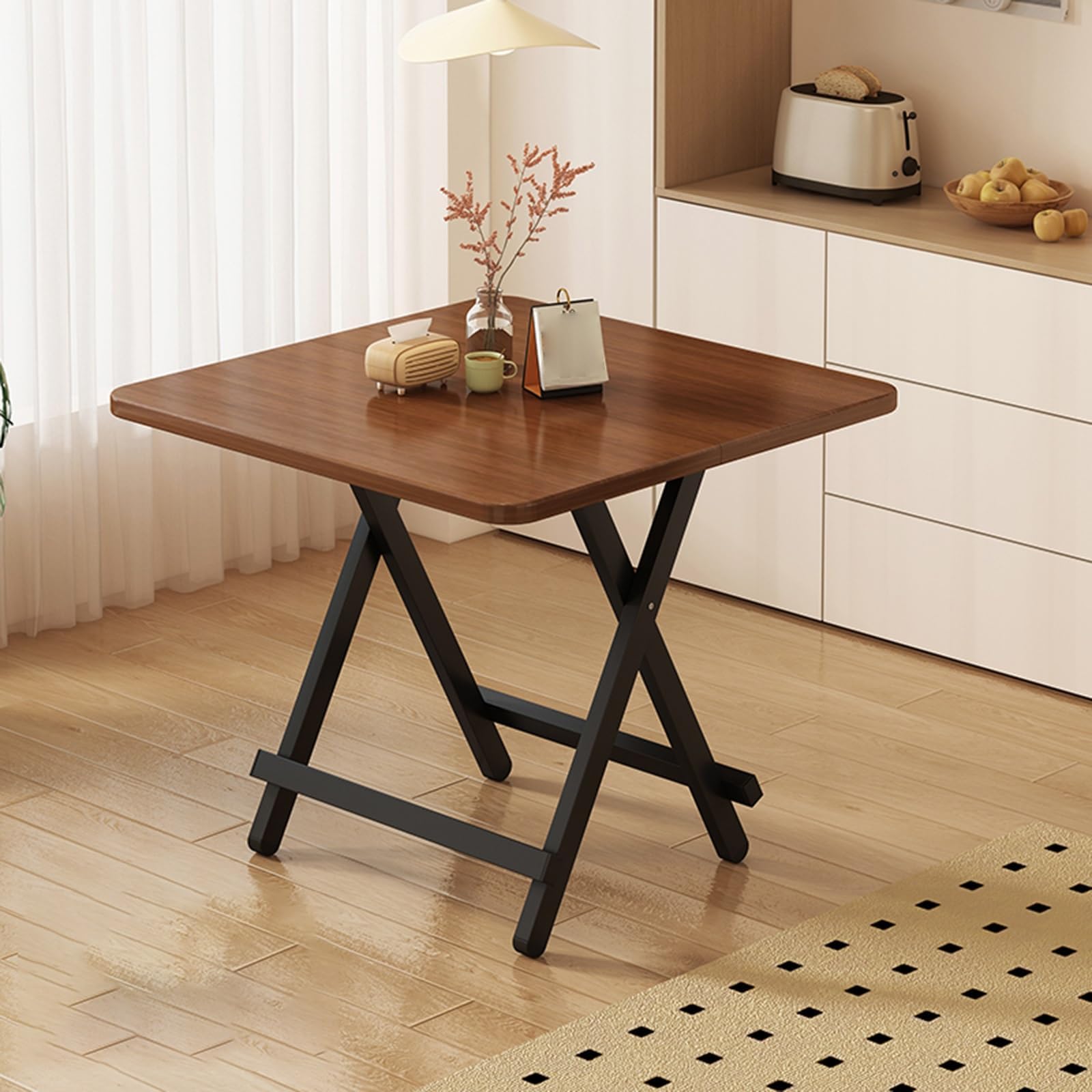 Foldable Transformer Console Table - Wooden Dining Table for Small Spaces Ideal for Kitchen Living Room & Dining Room Space-Saving & Versatile Design