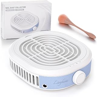 Aspirador de uñas profesional, 80W, 3 velocidades de potencia de succión ajustable, aspirador uñas con filtro y 10 telas no tejidas de algodón, para salón de uñas y hogar, Doble voltaje