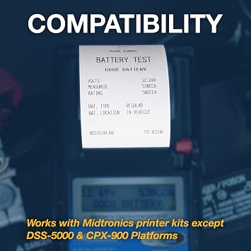 Midtronics A095 Thermal Printer Paper - Ships as a 6 pack/rolls