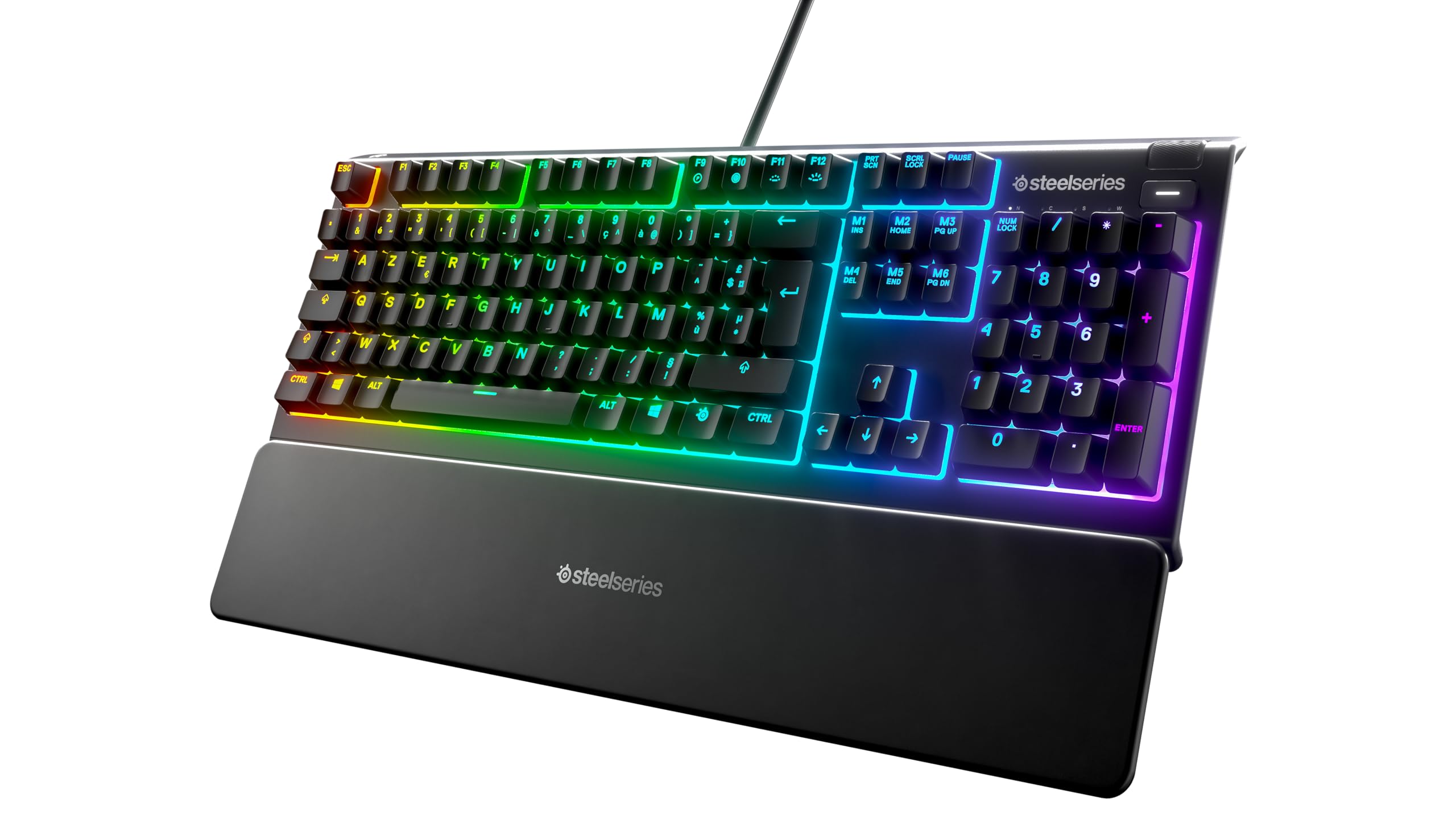 Clavier de Gaming SteelSeries Apex 3 avec Illumination RVB et Repose-Mains Magnétique