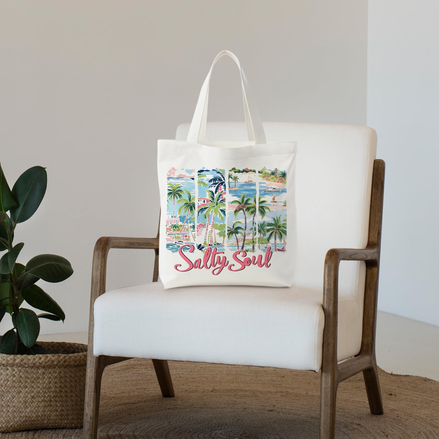 NATSUNO Canned Sardines Tote Bag,Fish Gifts for Women,Western Tote Bags for Women,Reusable Grocery Bags,Sardine Lover Gifts
