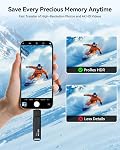 KEXIN 512GB Portable External USB Solid State Drive Type-c and USB 3.2 Dual Interface, USB C Flash Drive up to 1050MB/s Dual USB Swivel Memory Stick for iPhone 15/16/17, Smartphone, Tablet, Laptop