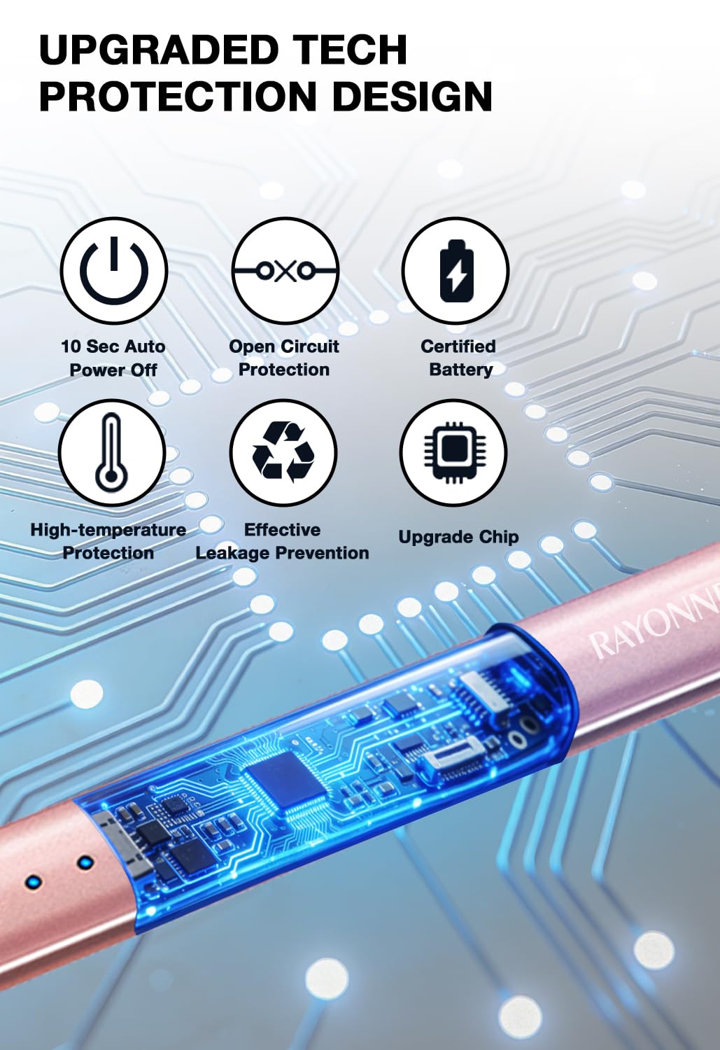 RAYONNER Briquet Electrique USB Arc Plasma Coupe-Vent Or Rose