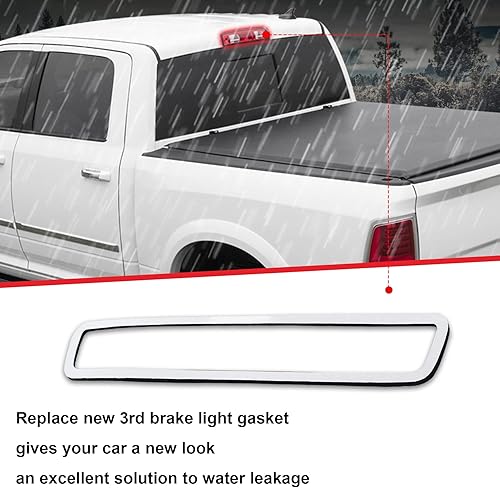 Miniatura 4 de HERCOO Tercera junta de luz de freno compatible con Dodge Ram 1500 2009 a 2018, Dodge Ram 2500 3500 2010 a 2018, montaje de lámpara de parada de