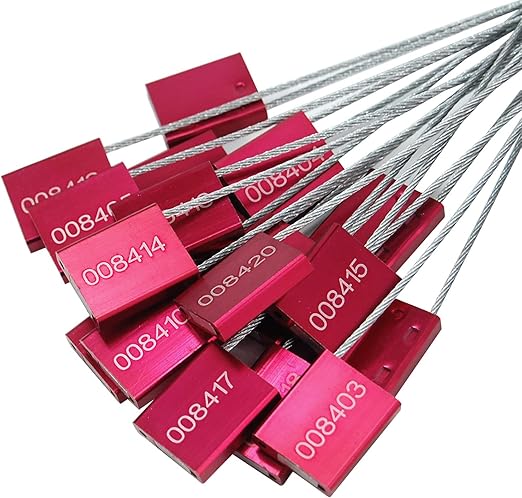 100pcs Steel Cable Seals Numbered Tamper Proof Security Seal For Shipping Containers Trucks And Trailers Self Locking Metal Safety Ties - View #10