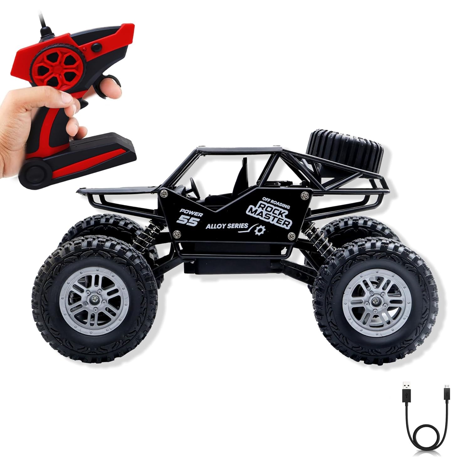 Sky Tech® Rock Crawler Car Remote Control 5 Function High Speed 1:18 Rc Car Toys for Boys 2Wd Off Road Vehicle Toy Cars for Kids Monster Truck Rock Car Climbing Toy for Kids【Colors as Per Stock】