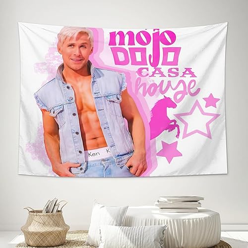 UTELKA Tapiz con texto en inglés Welcome To My Mojo Dojo Casa para colgar en la pared, para dormitorio universitario, dormitorio, sala de estar,