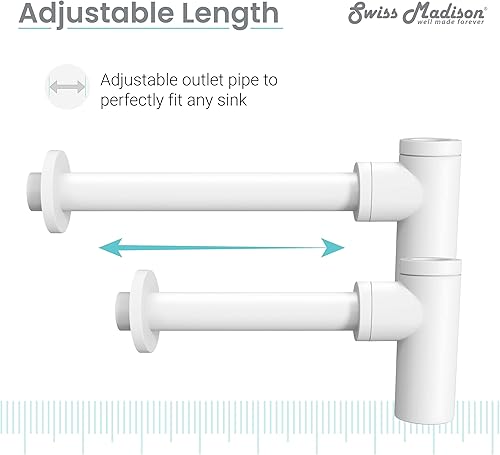 Vista 9 de Swiss Madison Well Made Forever SM-BT01G, drenaje de trampa para botellas, color dorado Oro