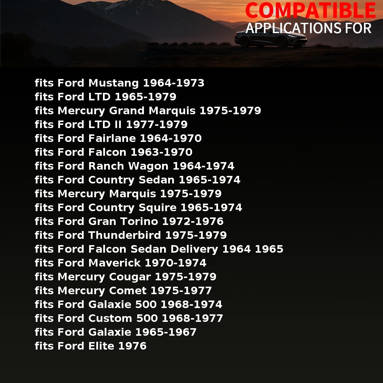 Steering Idler Arm Bushing Bracket End fits Ford Mustang,Custom 500,Elite,Country Sedan, Squire 1964 1965 1966 1967 1968 1969 1970 1971 1972-1977 Replacement C5ZZ3356A 1 X