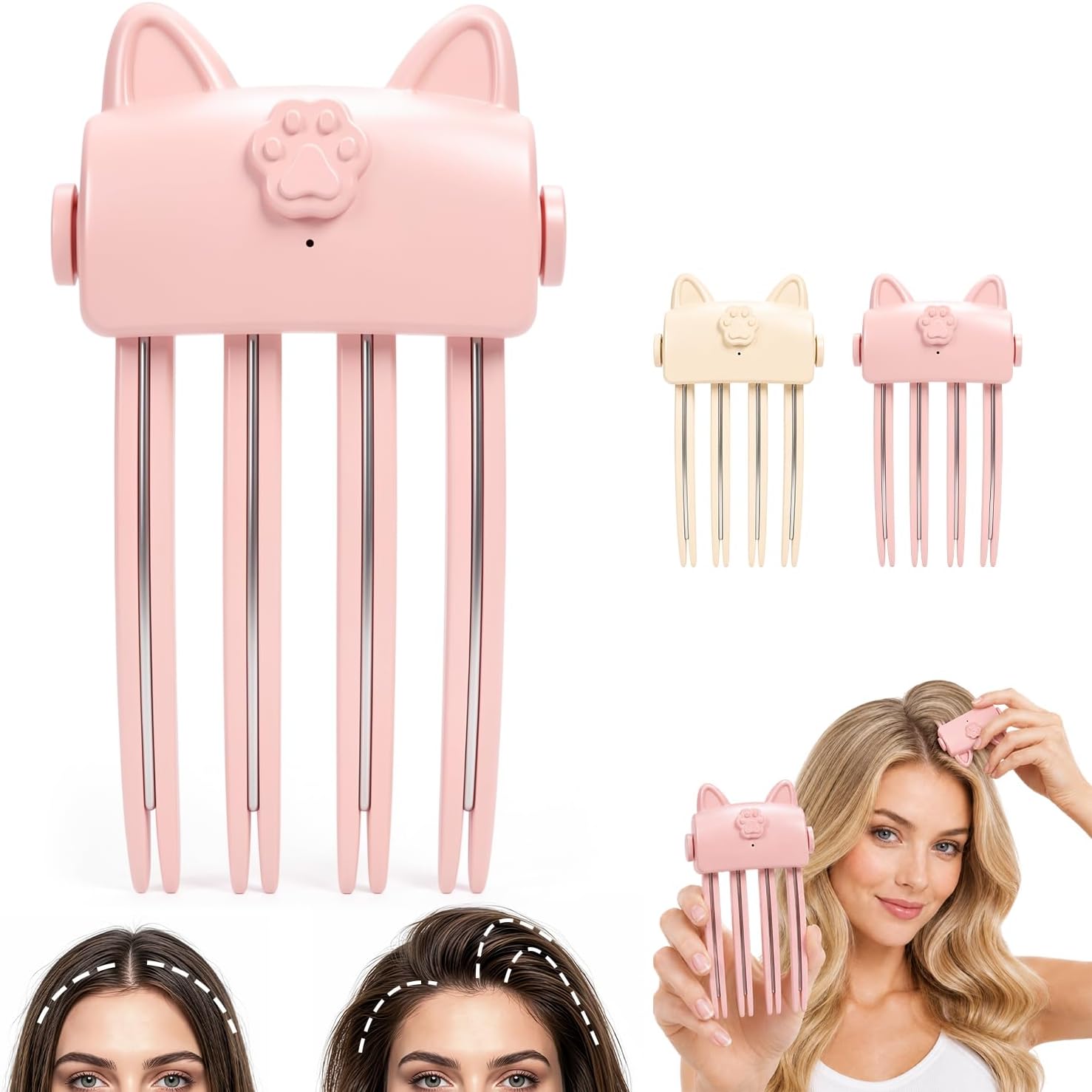 Wireless Heated Root Volumizer Clip,Heated Volumizing Roots Lift Clips