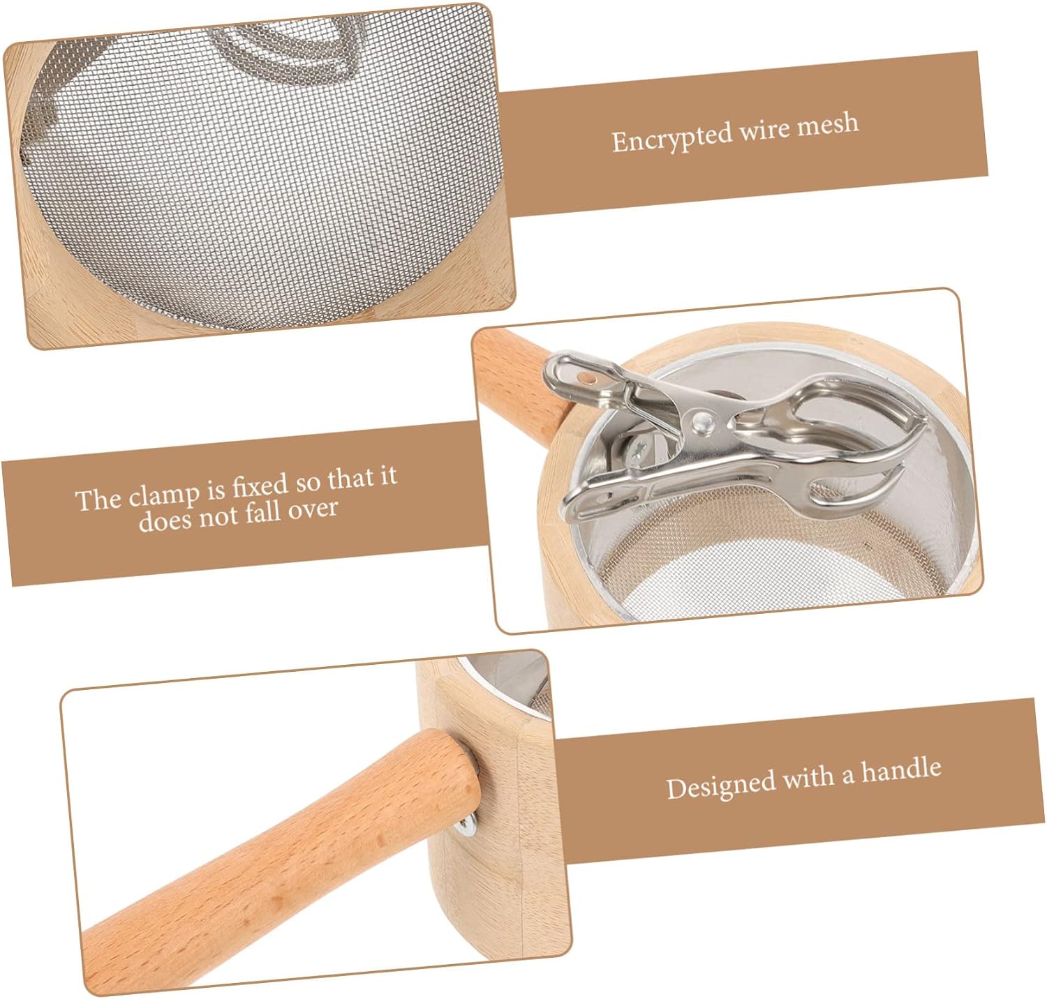 Handheld Moxibustion Box Wood Metal Elastic Band for Therapy