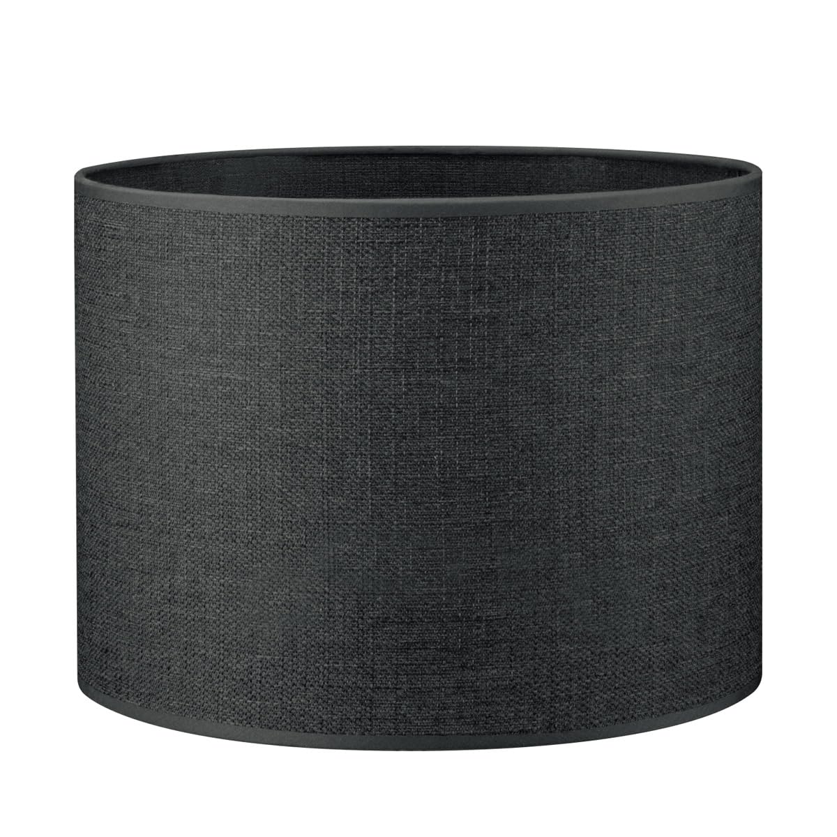 Home Sweet Home Stoff Lampenschirm Canvas - Ø 25 cm - Dunkelgrau - Zylinder - Passend für Wandleuchte, Tischlampe und Pendelleuchte