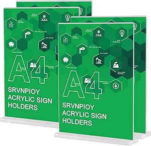 Porta Poster Acrilico Porta Menu E Poster Acrilico - Display Per A4, A5, A6, DL, Con Supporto Biglietti Da Visita, UK Display Acrilico Menu - Foto 12