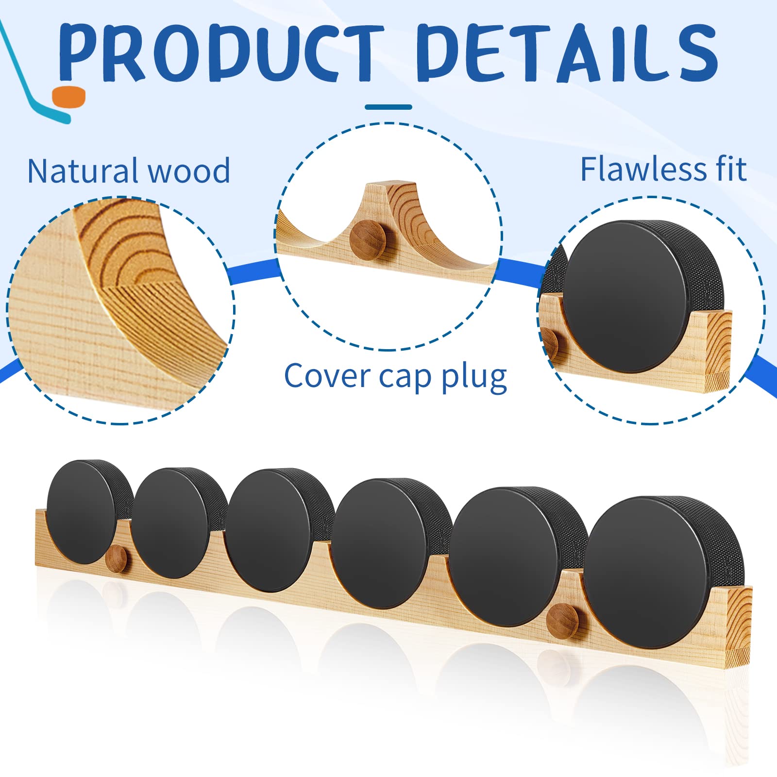 Invech Hockey-Puck Vitrine Mit Holzsockel - Staubdichte Schaubox Für Sammlerstücke