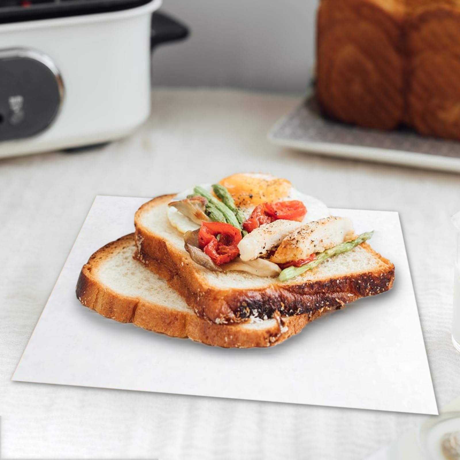 Fadcaer Carta Da Forno Pretagliata 50 Fogli 20x30 Cm – Antiaderente E Resistente All'olio