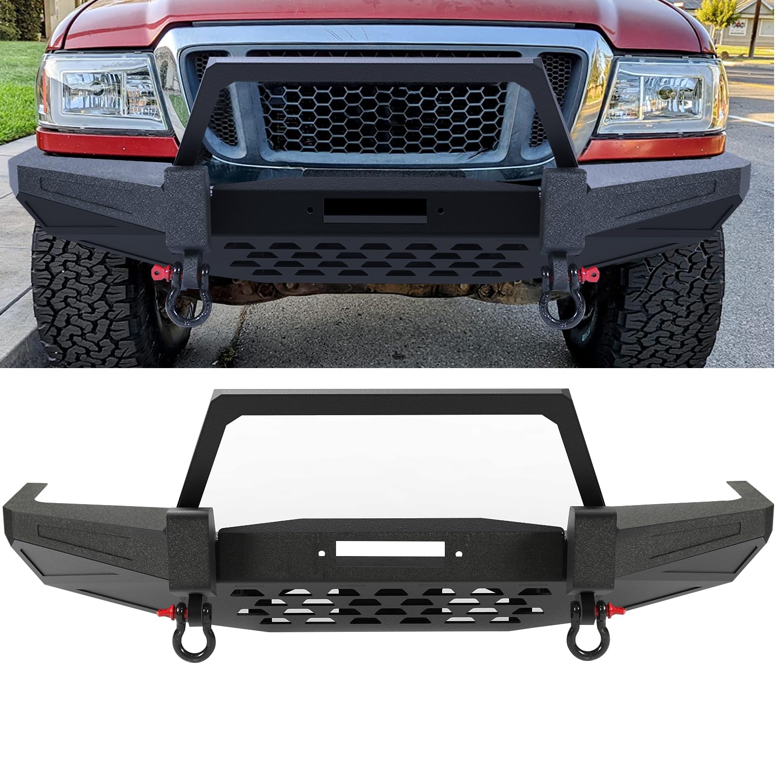 Peforway Off-Road Front Bumper for Ford Ranger 1998-2011
