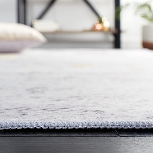 Miniatura 6 de Safavieh Tacoma Collection TAC803F - Alfombra redonda de 6 pies color grisdorado lavable a máquina moderna contemporánea abstracta