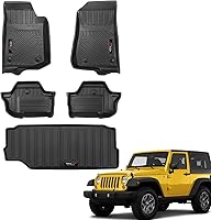 Vista 1 de Alfombrillas y forro de maletero de carga para Jeep Wrangler JL de 2 puertas 2018-2025 2026 para todo tipo de clima para accesorios de Jeep Wrangler