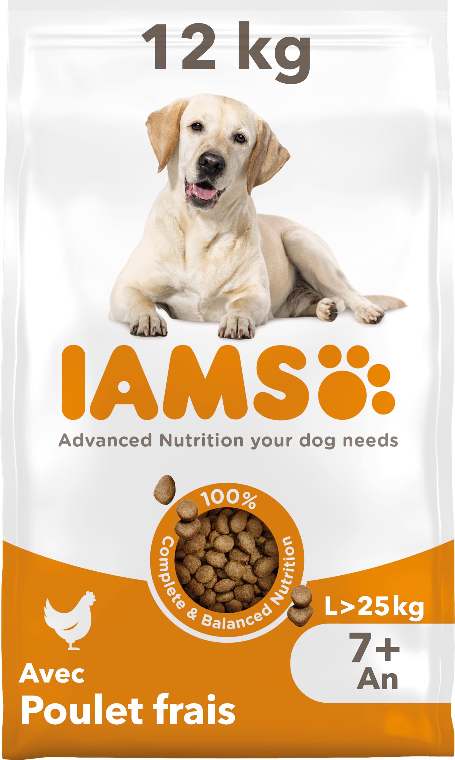 IAMS Vitality Chien Senior Grande Race Poulet Frais