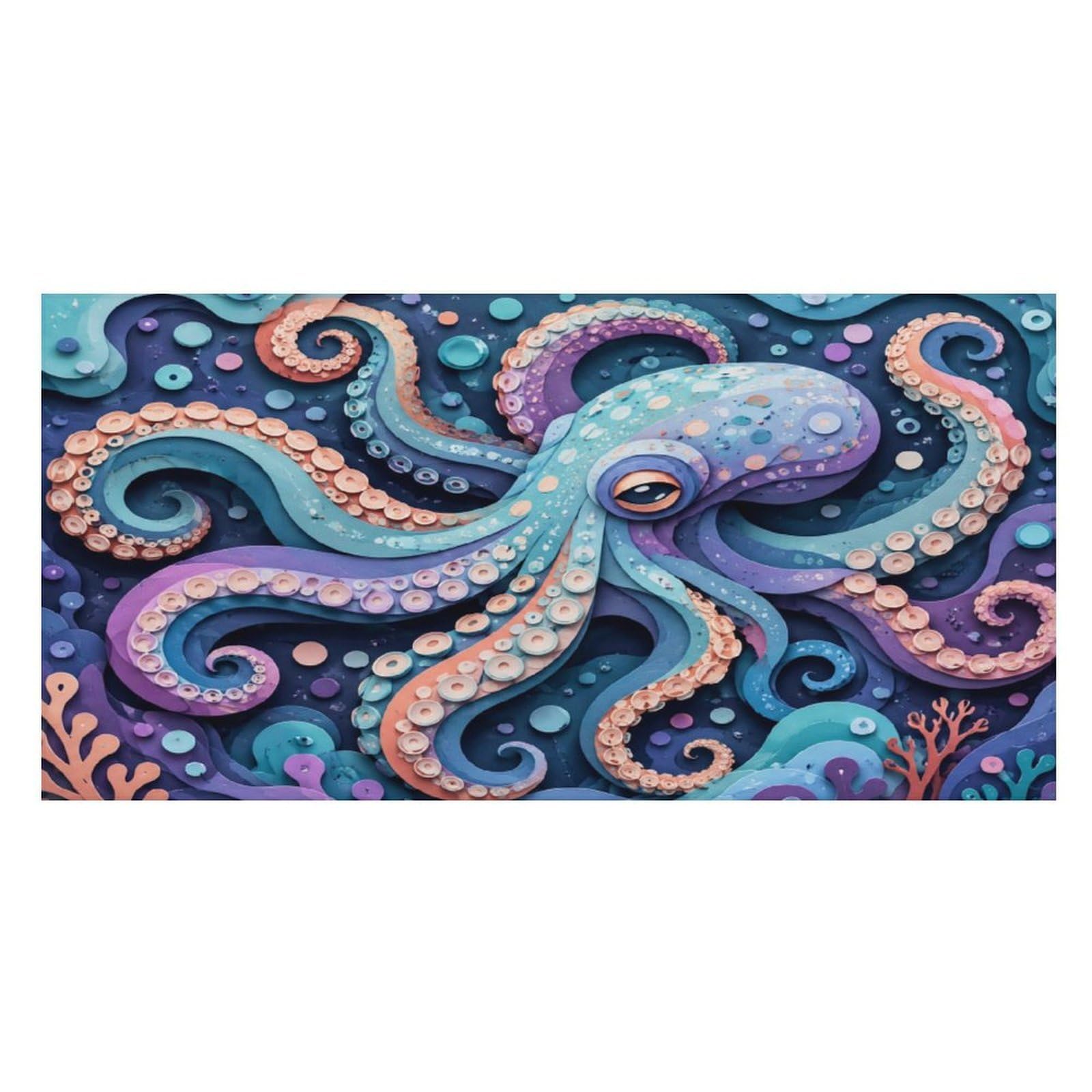 Anceky Colorful Octopus Sea Life Oversized Beach Towel Quick Dry Sand Free Microfiber Travel Towel Lightweight Multi Purpose Beach Blanket Pool Gym Bath Towel 63x31 in