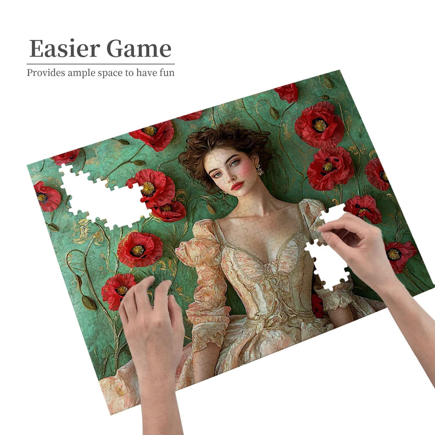 Poppy Kobiety - Puzzle 1000 sztuk dla dorosłych - Puzzle DIY, kreatywna rozrywka, nowoczesna sztuka, klasyczne puzzle dla dorosłych i nastolatków w wieku 12 lat, pomysł na prezent dla mężczyzn i