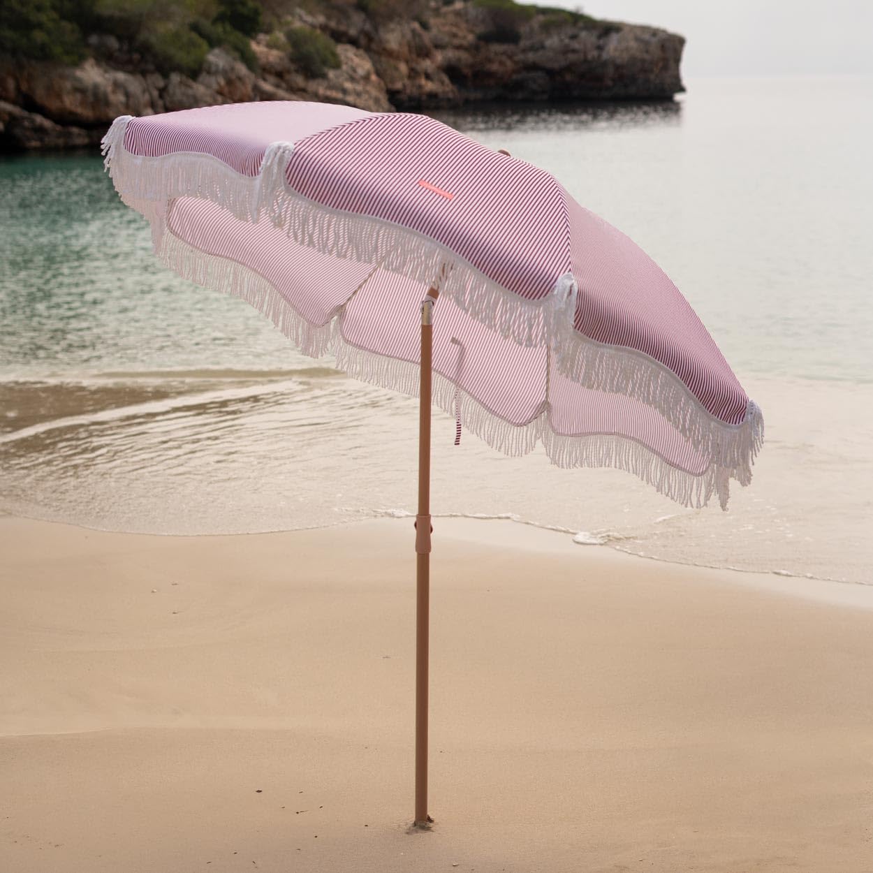 Flamingueo Sombrilla Playa, Piscina, Terraza Exterior, Protección UPF 50+, Altura y Orientación Regulable, Funda de Transporte, Poliéster, 210 x 180 cm