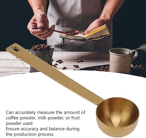 Miniatura 4 de Cuchara medidora de café, cuchara de mango largo de acero inoxidable para café molido, té, harina de azúcar (1.0 fl oz)