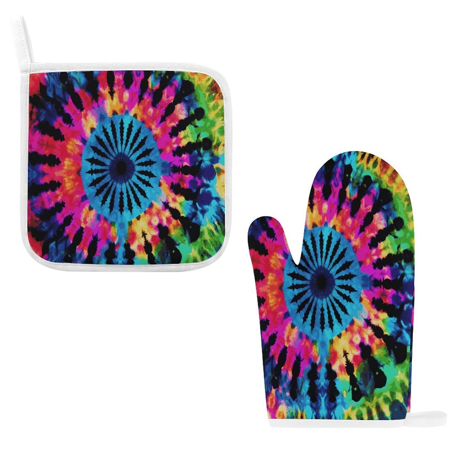 Fodpand Style Exotic Tribe Tie Dye Oven Mitts And Pot Holders Sets