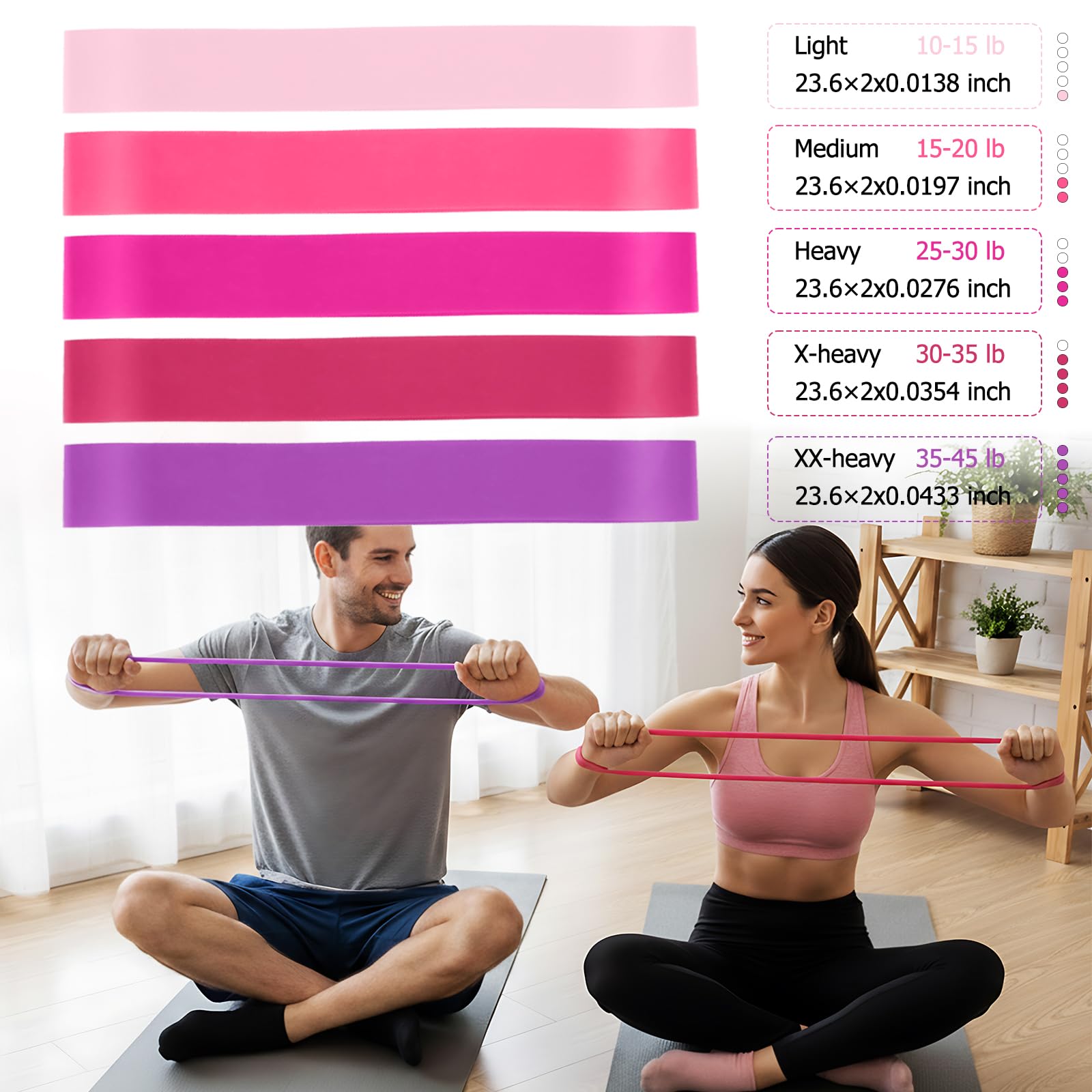 All-in-One Home Workout Kit für Frauen - Pilates Kit mit Knöchelgewichten Magic Circle 12 Zoll Widerstandsbänder Mini Pilates Ball Tragetasche - Anfänger Pilates Geschenkset für Muttertag Geburtstag