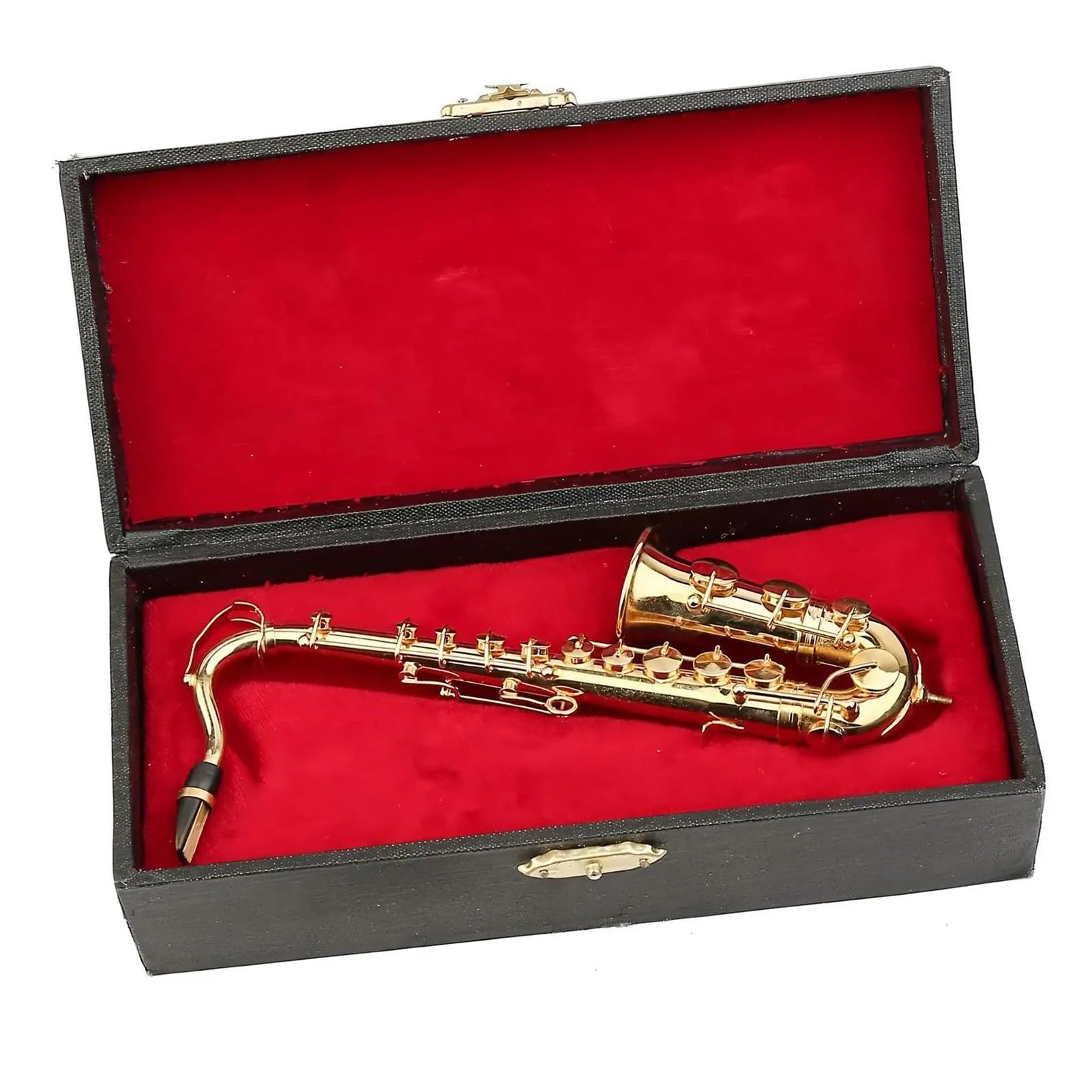 Ozdoby na instrumenty muzyczne Miniaturowy model saksofonu kolekcjonerski instrument muzyczny z podstawką