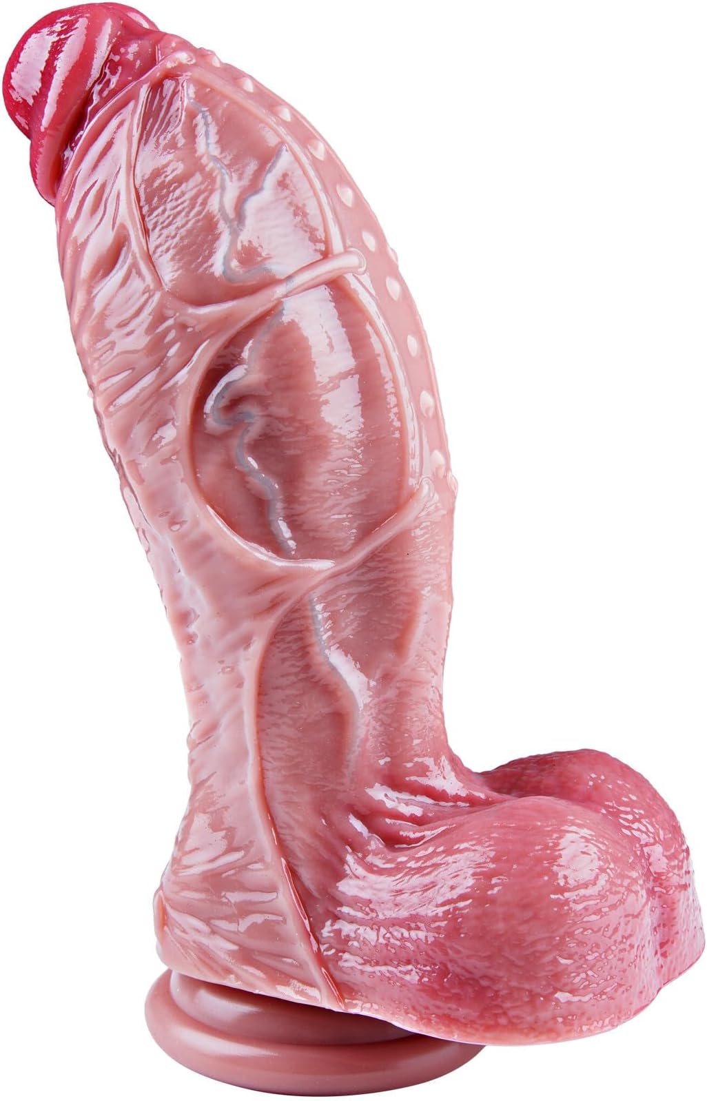 3 Inch Diameter Extra Thick Big Dildo, 8.5 Inch Realistic Large Silicone Dildo with Suction Cup,Curved Large Fat Sex Toy, XL G-Spot Wide Anal Penis for Advanced Men, Women and Couples