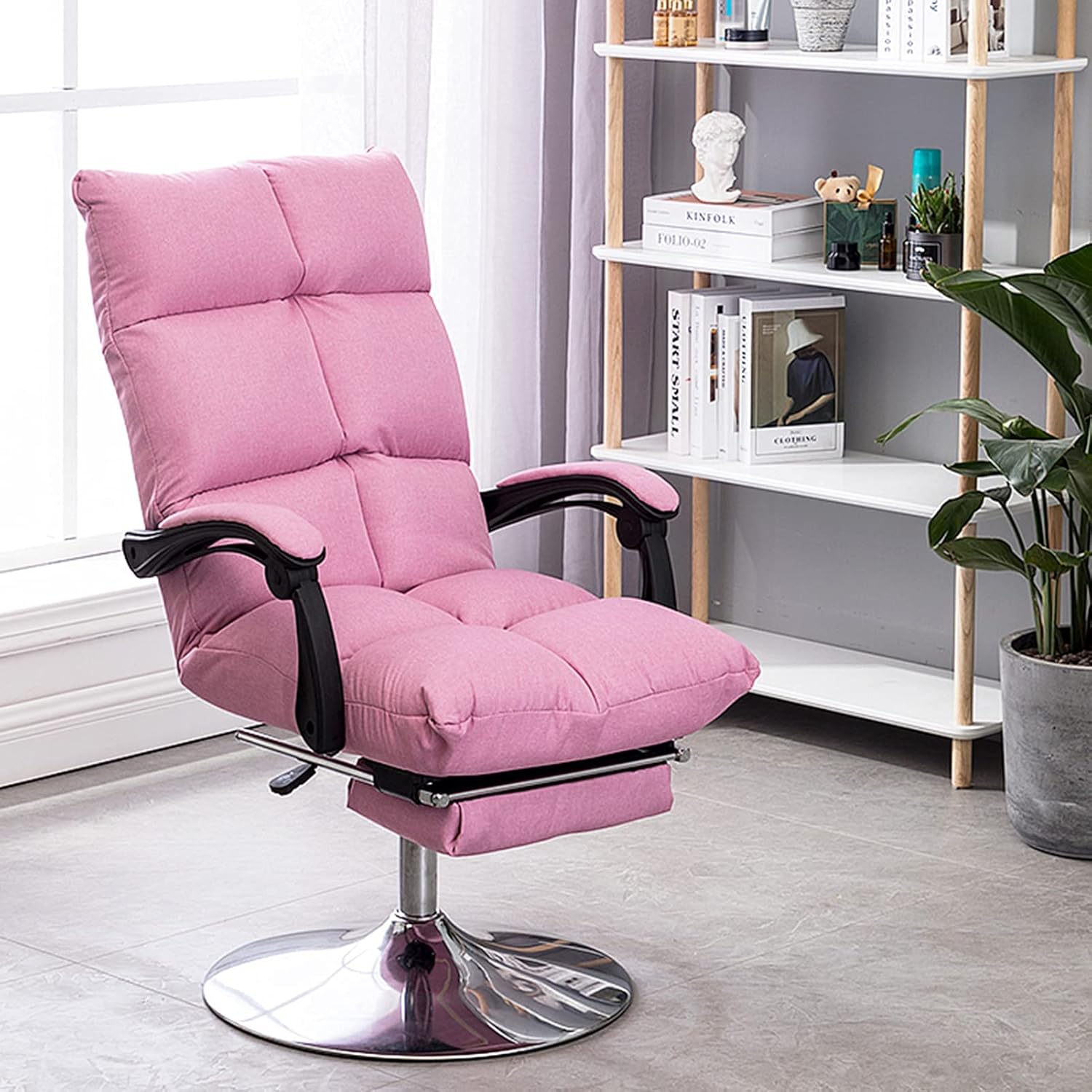 Portable Massage Stool Bed - Adjustable Height Reclining Beauty Chair with Swivel Function - Salon Foot Rest and Recliner - Experience Ultimate Nail Beauty with the Swivel Chair