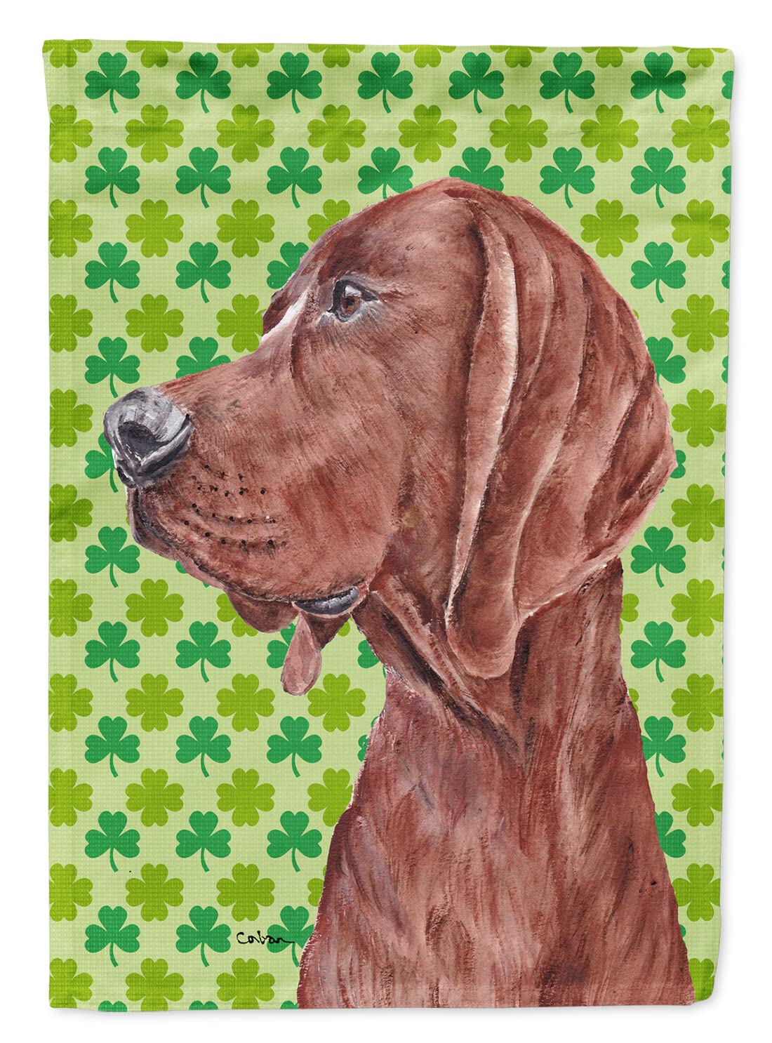 Drapeau de maison Redbone Coonhound St. Patrick Caroline's Treasures SC9731CHF