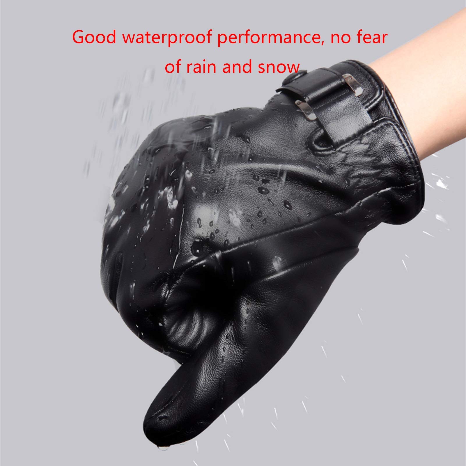 Axdwfd Guantes De Invierno para Hombres, Pantalla Táctil Antideslizante A Prueba De Viento A Prueba De Viento, con Forro Suave Y Cálido, para Conducir (Size : L)