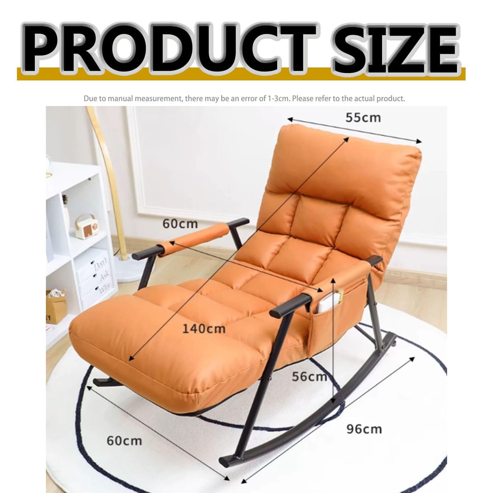 Mecedora,sillon Relax,butacas De Salon,sillones Para El Salón,mecedora Lactancia,butaca,sillon Lectura,sillon Lactancia,sillón Relax,chaise Longue,sillones Relax Capacidad De Carga 200 Kg ( Color : Or