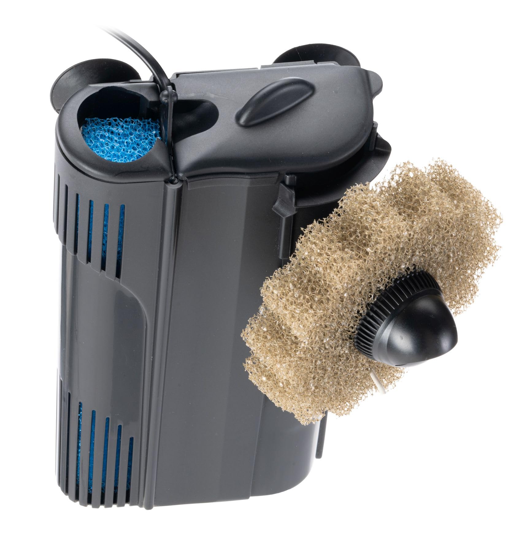 Hydor Filtre d'aquarium Max 70 l. Éponge et adsorben pour Une Eau Propre et cristalline, matériau du Filtre à Pompe, Crochet Universel Inclus