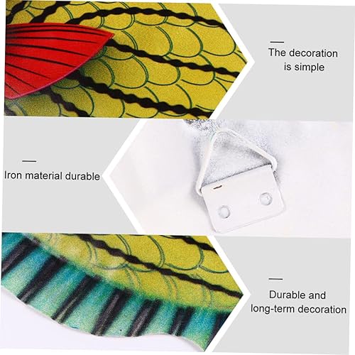 Miniatura 6 de GANAZONO Jardín de hierro forjado peces colgante de pared de metal pez vela arte de pared colgante de peces decoración de peces escultura de pared