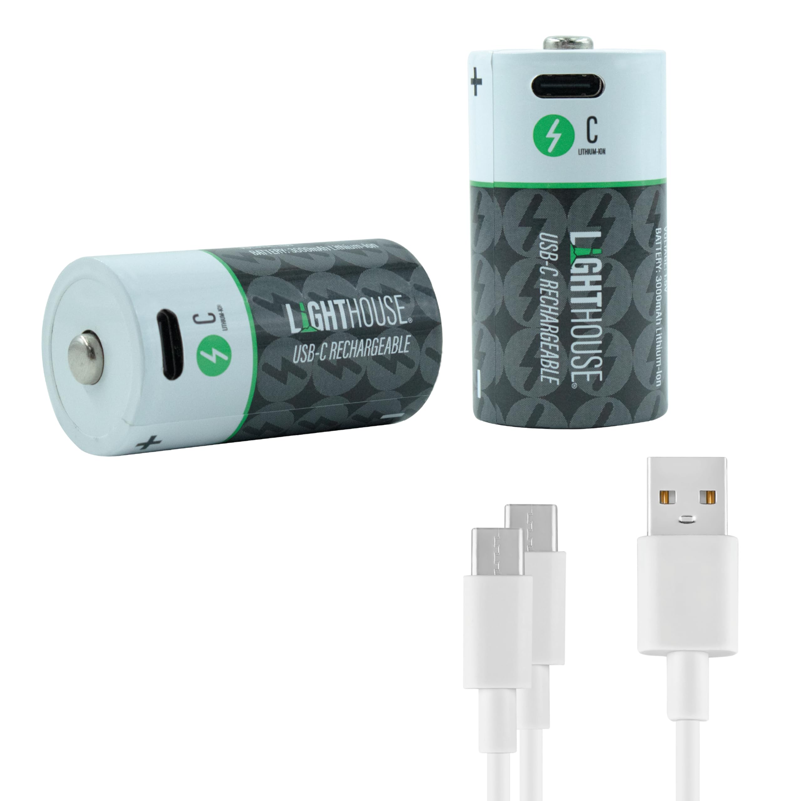 Lighthouse C Usb-C Rechargeable Battery Li-Ion Pack Of 2