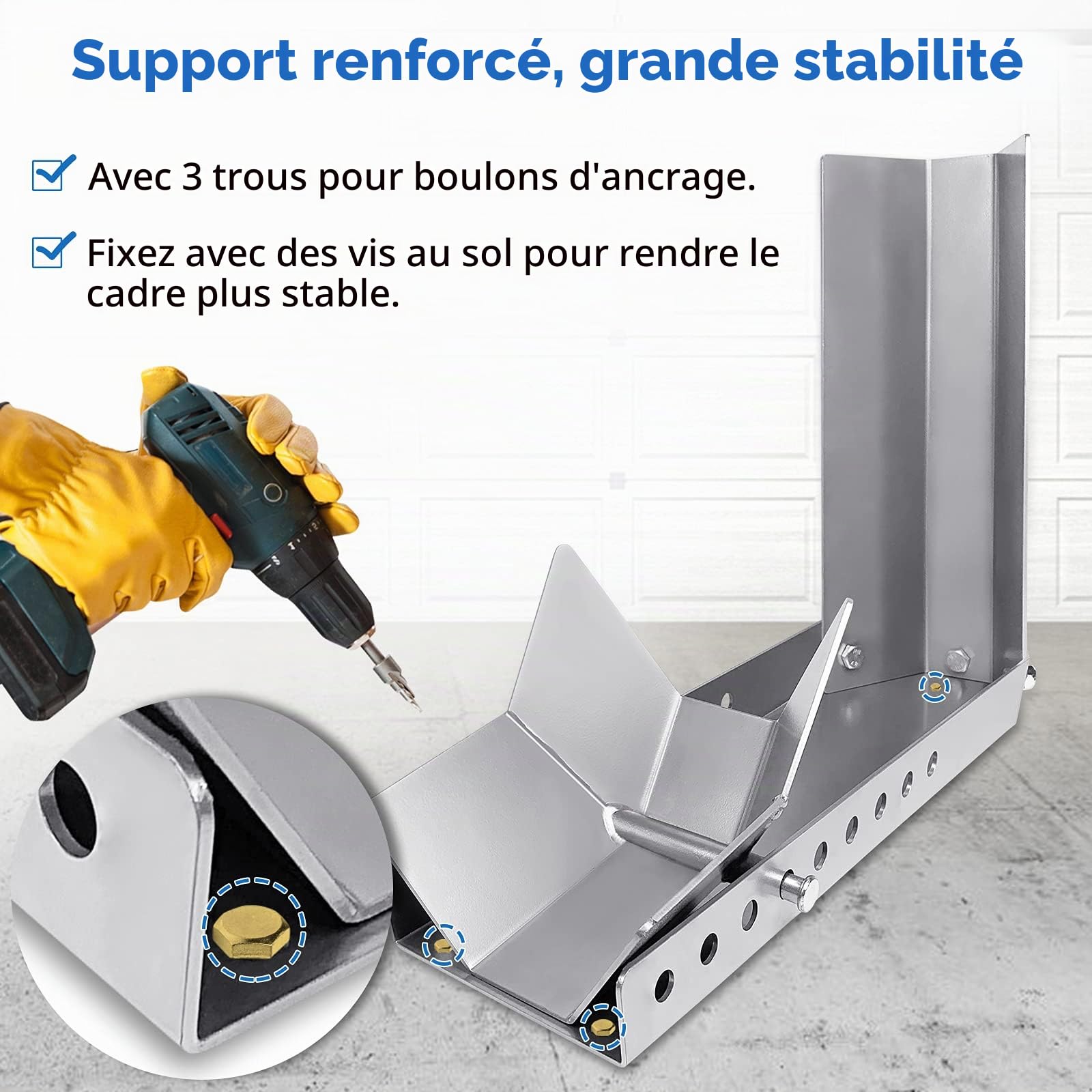 YRHome Support Moto Bloque Roue Moto-Support de Transport Chargement-Pince de Roue Avant-la Roue des Couleurs