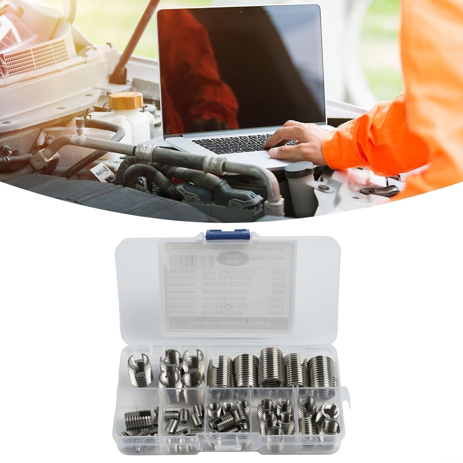 50 Pack Stainless Steel Thread Inserts for M3 M5 M6 M8 M10 For M12 Reinforce Your Threaded Connections