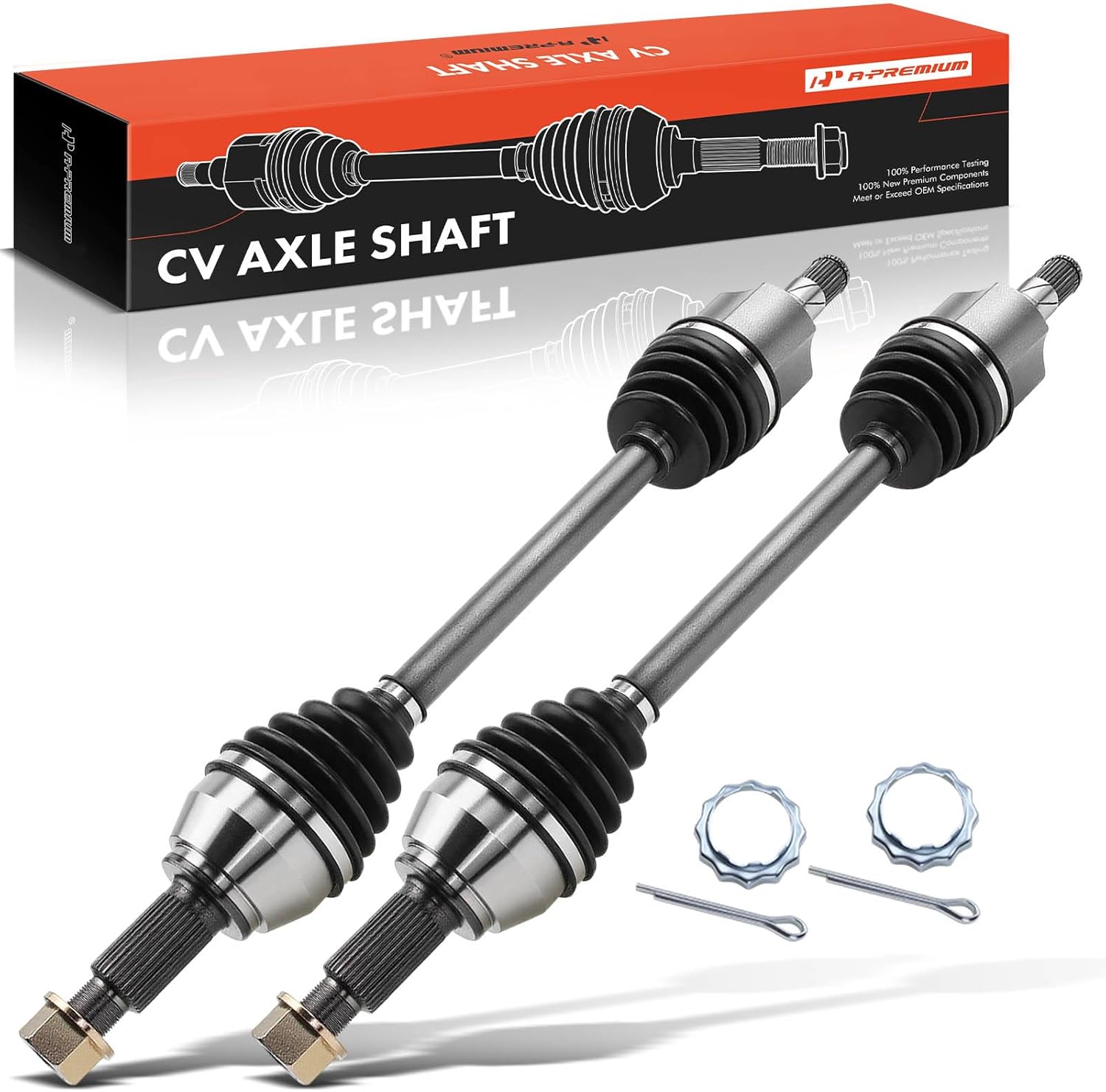 A-Premium Pair (2) Front CV Axle Shaft Assembly Compatible with Nissan Altima 2013 2014 2015 2016 2017 2018 L4 2.5L Sedan, Driver and Passenger Side