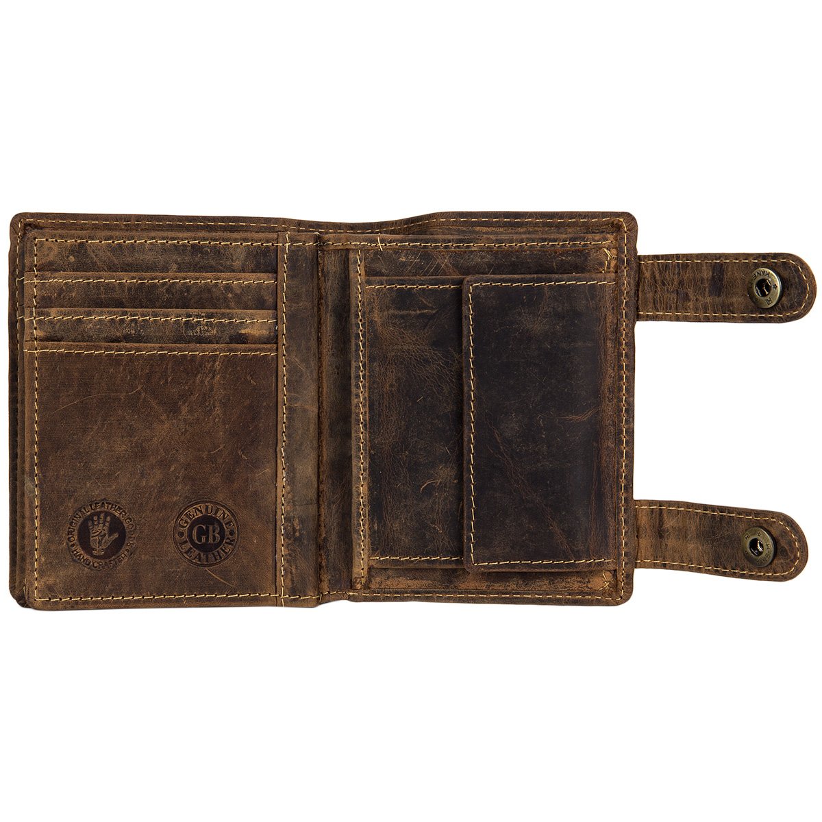 Greenburry Vintage Skull Monedero piel 10 cm