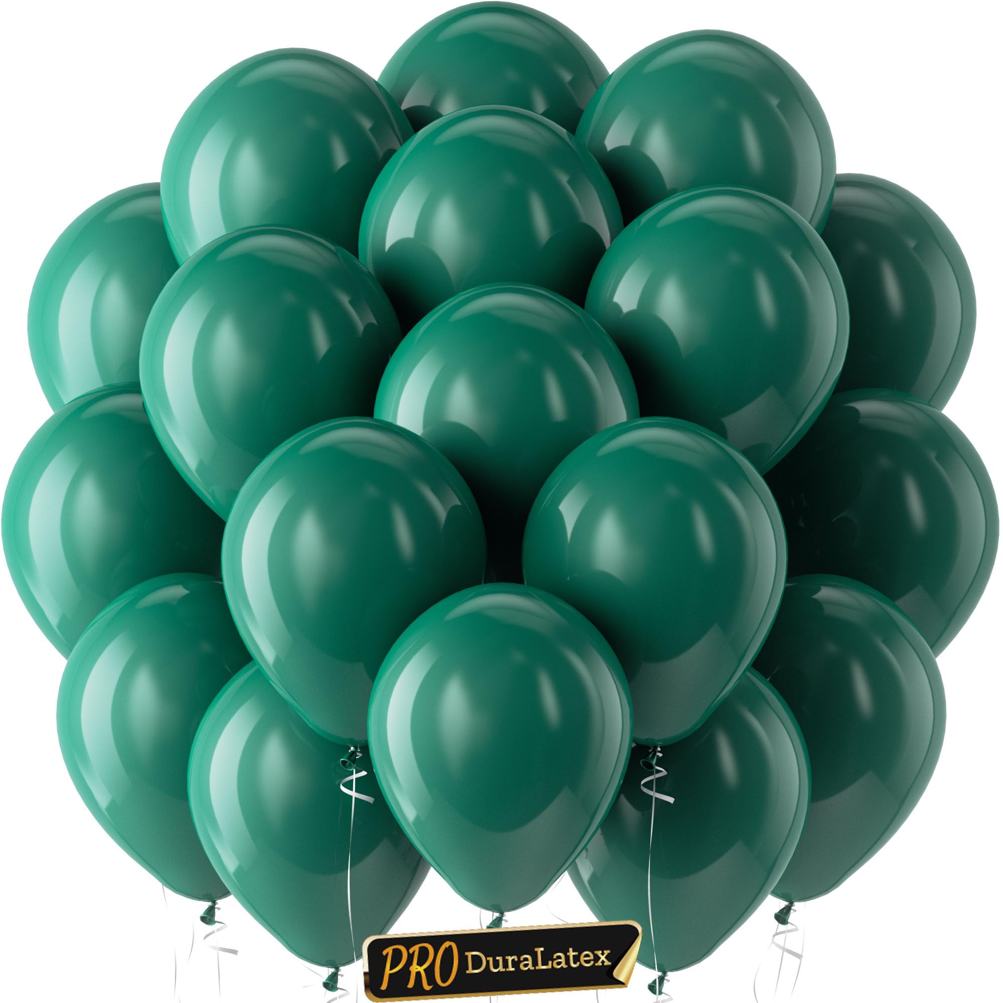 Bezente Pro Duralatex Dark Green Extra-Thick Balloons 120 Pack 10 inch
