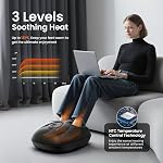RENPHO Massager de pied avec chauffage, Machine électrique de massage de pied Shiatsu à tricotage profond avec télécommande sans fil, 3 Niveaux de chauffage & Air Compression, Cadeaux d'anniversaire pour femmes Hommes