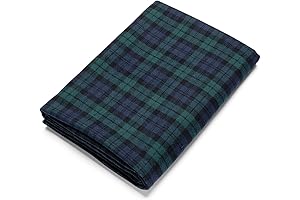 Pico Textiles 1 Yard 100% Cotton Tartan Plaid Flannel Fabric