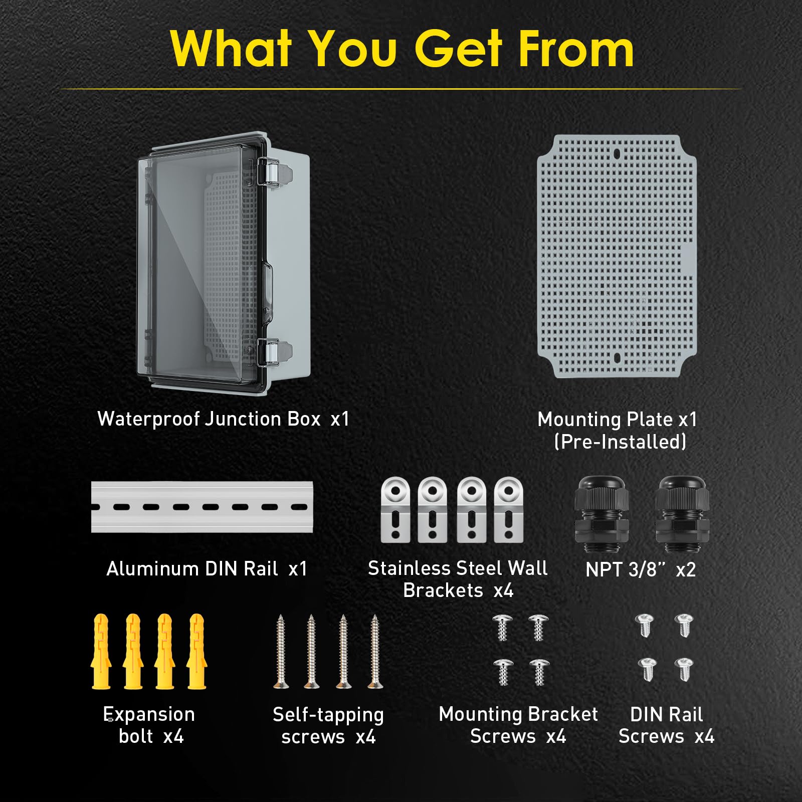 IP67 ABS Outdoor Electrical Junction Box Waterproof with Aluminum